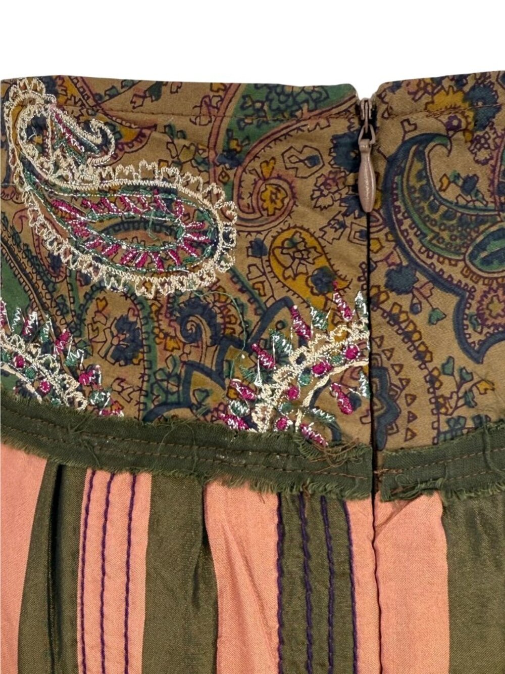 VTG 90s NWT Solstice Blazer & Tiered Skirt Set S Paisley Striped Steampunk Boho - Picture 16 of 16